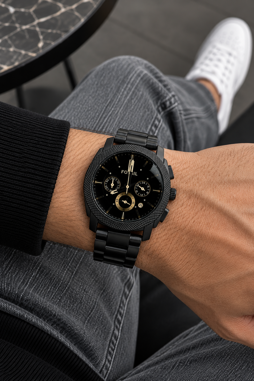 Fosssil Metal Chronograph Working Black