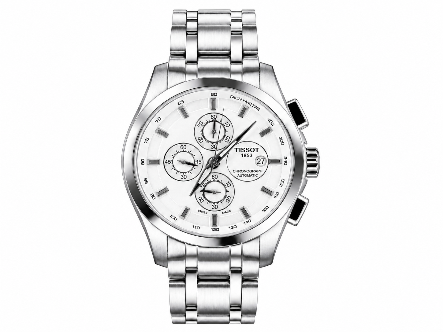Tissot Metal Regular Chronograph Working Silver White Dial