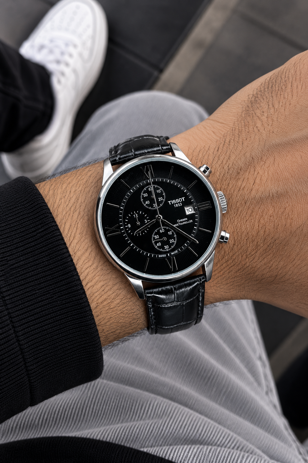 Tissot Slim Leather Chronograph Working