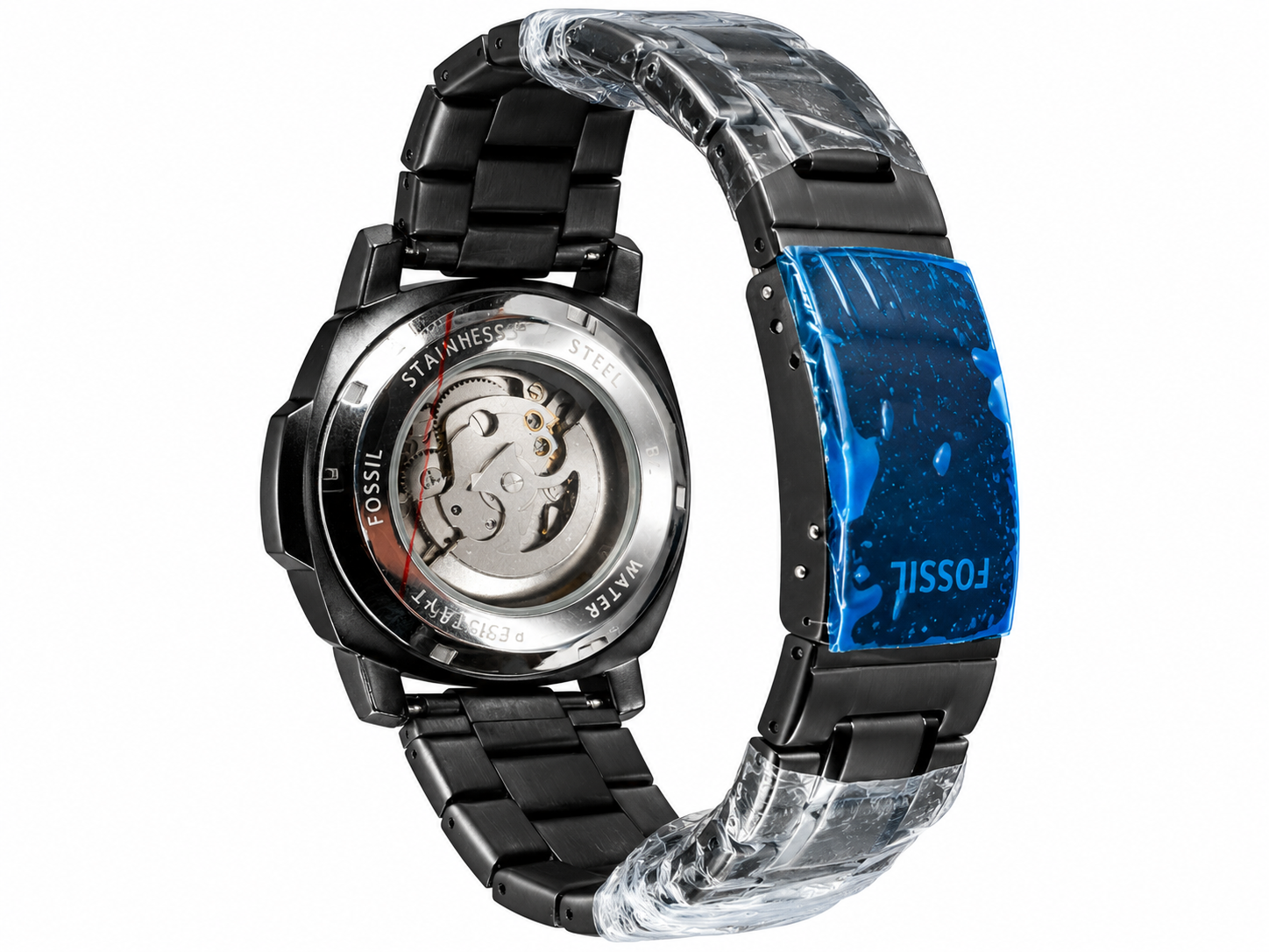 Fosssil Automatic Black Metal Brown Shade