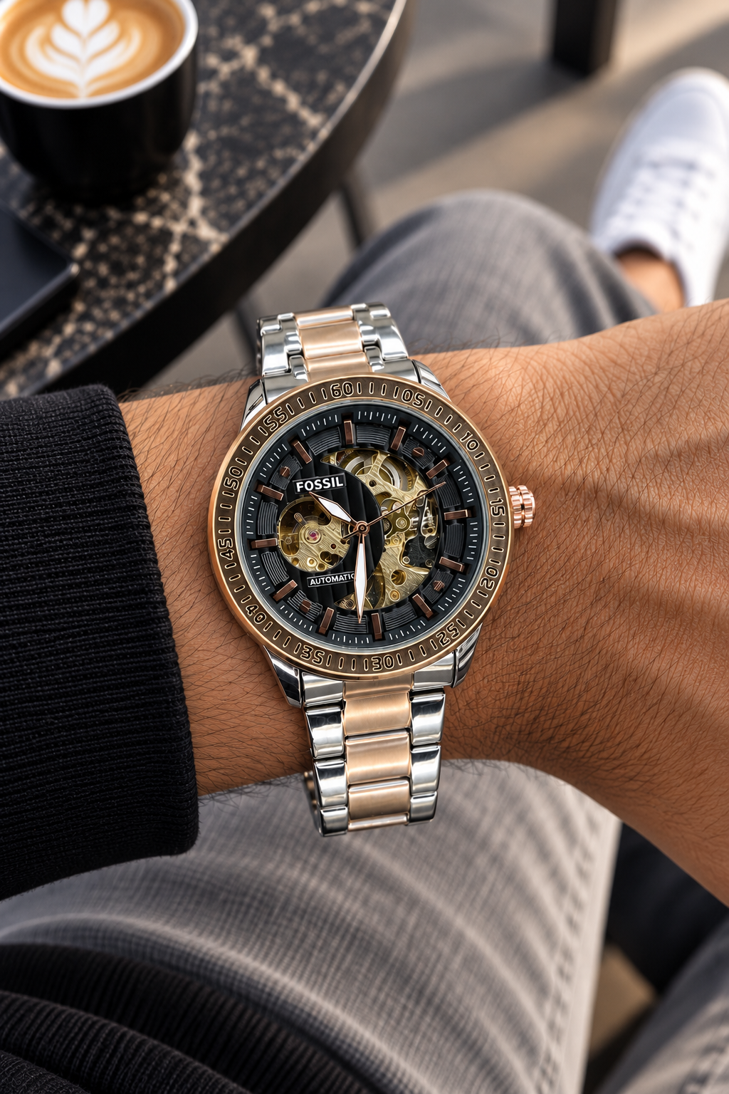 Fosssil Automatic Metal Silver Rose Gold