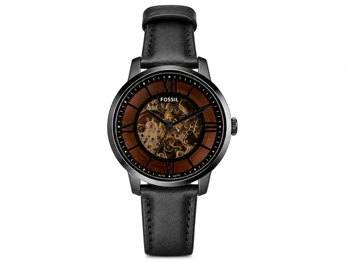 Fosssil Automatic Towns-Man Edition Black Leather