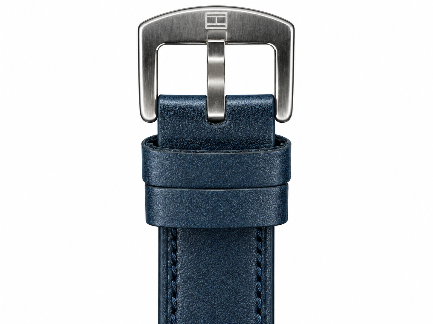 Tommy Hilfiger Automatic Leather Blue Strap Silver Case With Blue Dial