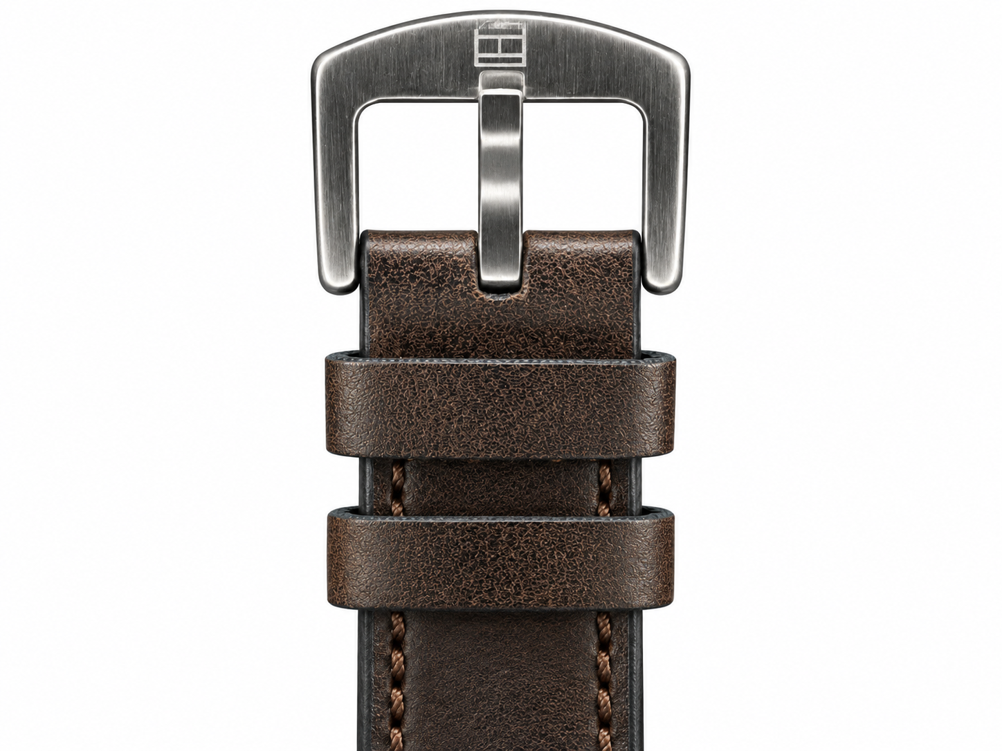Tommy Hilfiger Automatic Leather Brown Strap Silver Rosegold Case With Black Dial