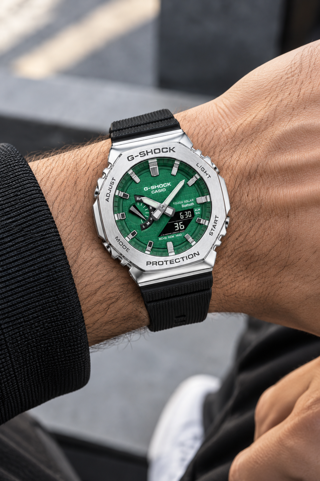 G-SHOCK BBGBM-2100 Silver Green Metal Body