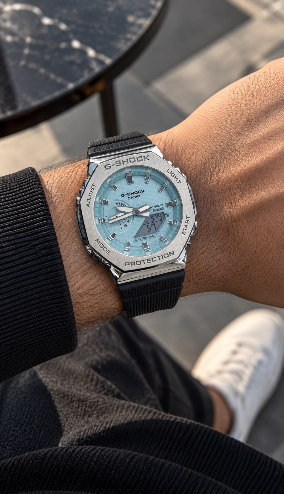 G-SHOCK BBGBM-2100 Silver Tiffany Blue Metal Body