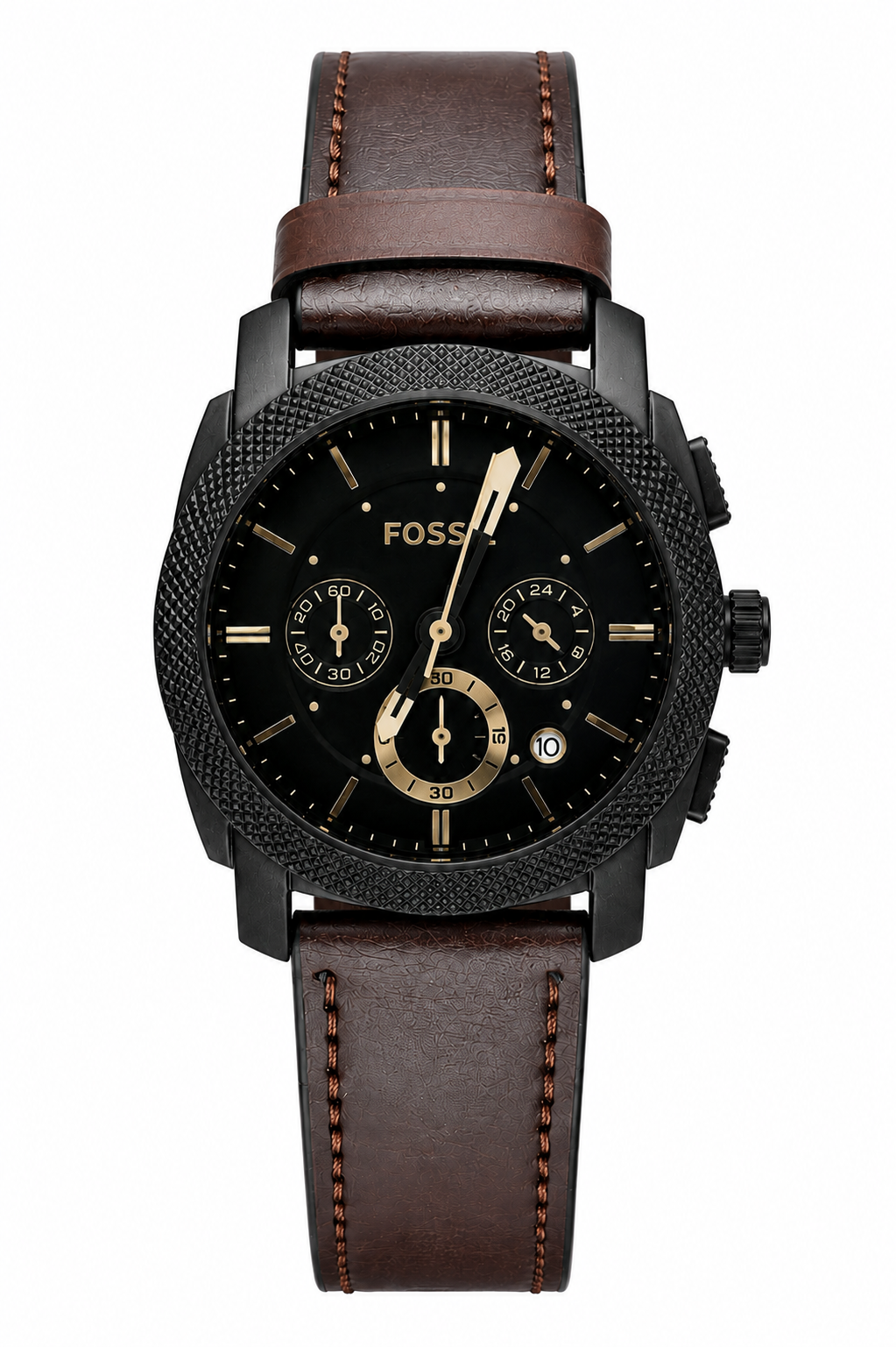 Fosssil Leather Chronograph Working