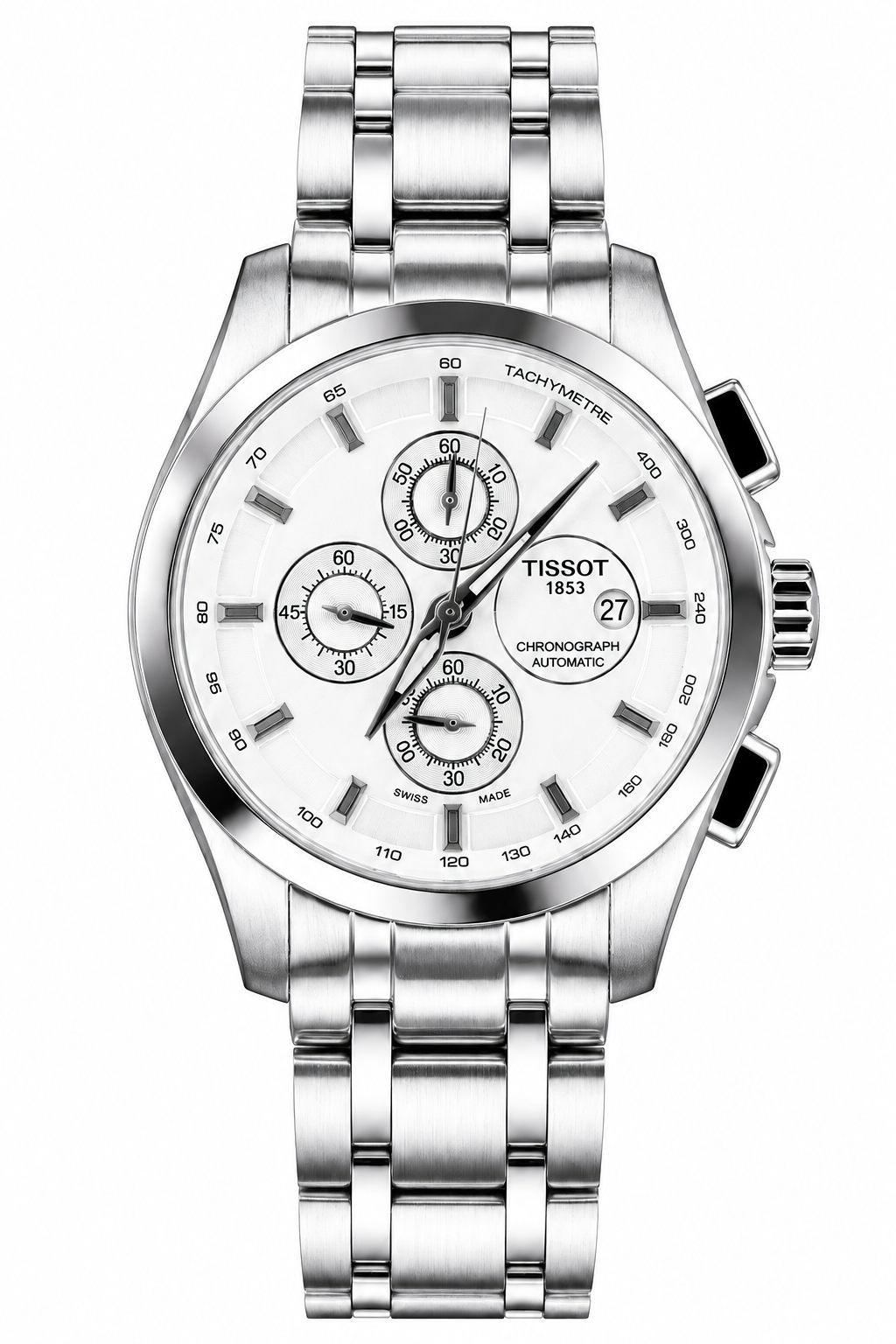 Tissot Metal Regular Chronograph Working Silver White Dial