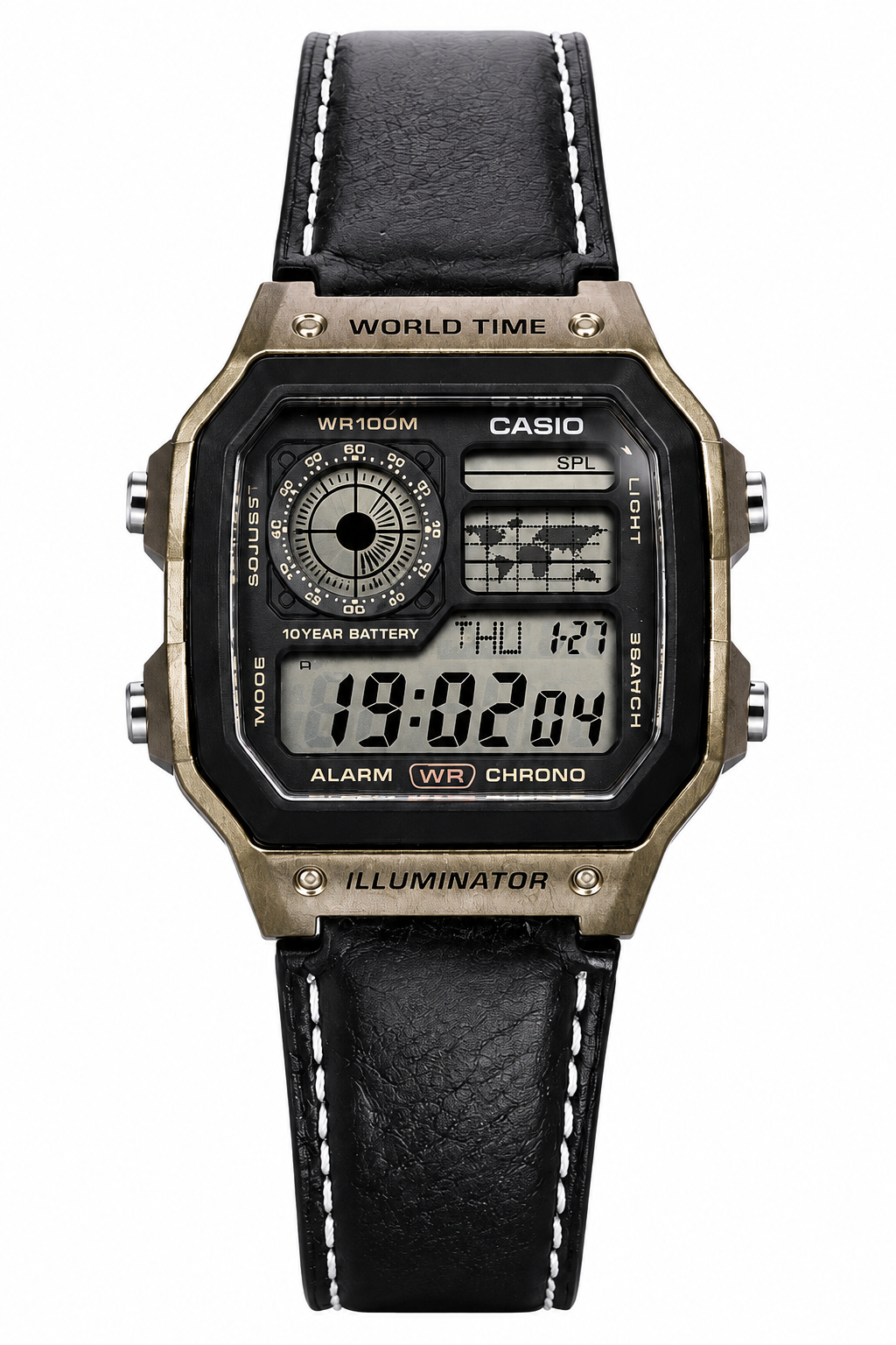 Casio AE 1200 leather Black Copper