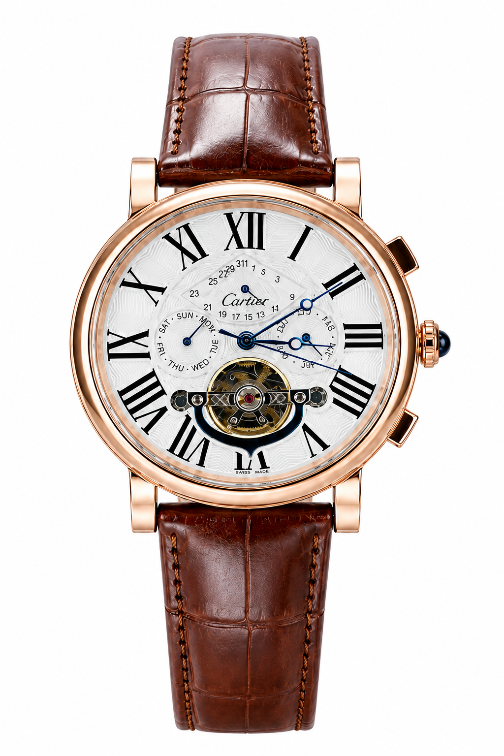 Cartier Automatic Leather Roman