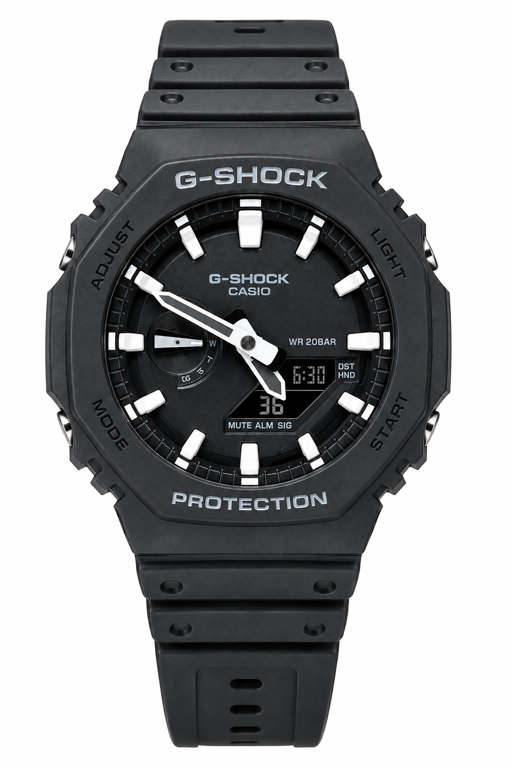 G-SHOCK BBGA-2100 Black White Fiber Body